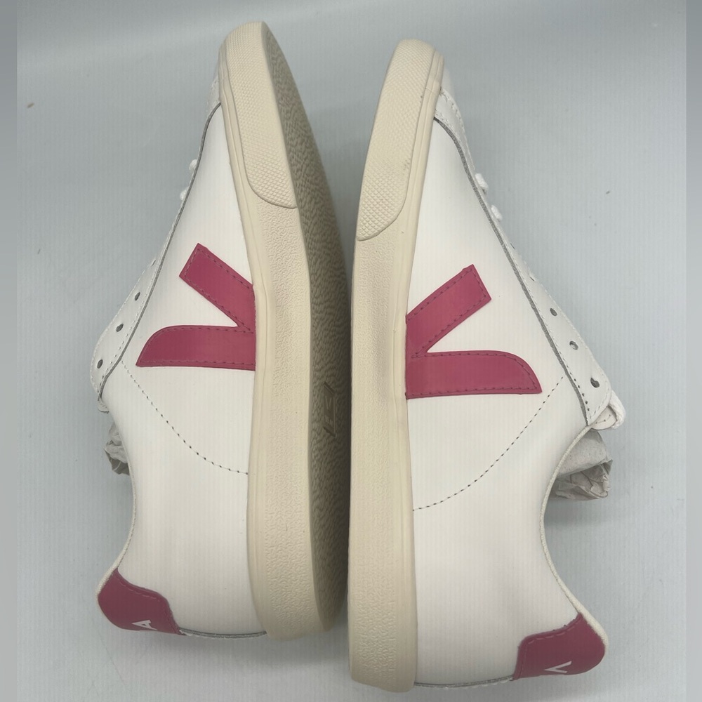 VEJA Esplar Logo Extra White Mia Pink Low Top Sneakers - Picture 7 of 13